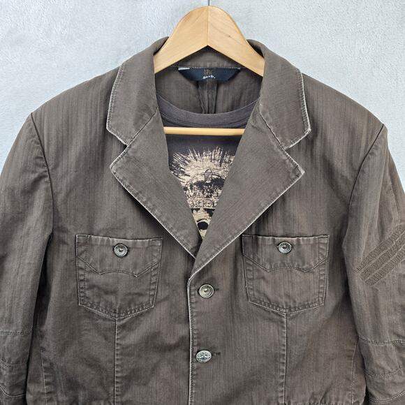 House of Howe Reconstructed Blazer Jacket Skull Lining Men's Size 42 Vtg Y2K - Picture 2 of 16